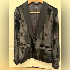 Rag & Bone black velvet tuxedo blazer, size 4